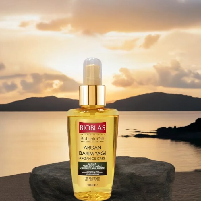 Bioblas Argan Oil used as a leave-in treatment for hair